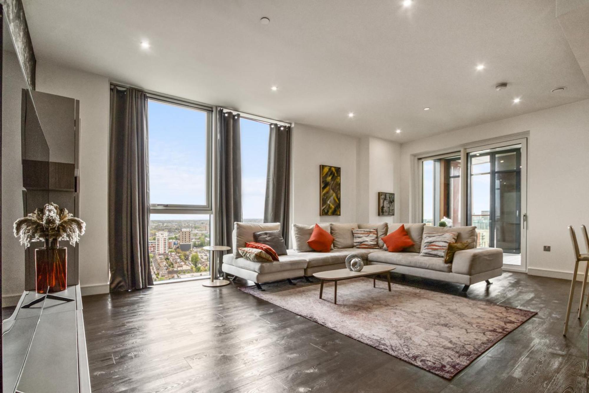 Stunning 360º View Luxurious Penthouse Leilighet London Eksteriør bilde